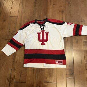 INDIANA HOOSIERS IU MENS HOCKEY JERSEY MINT CONDITION SIZE LARGE